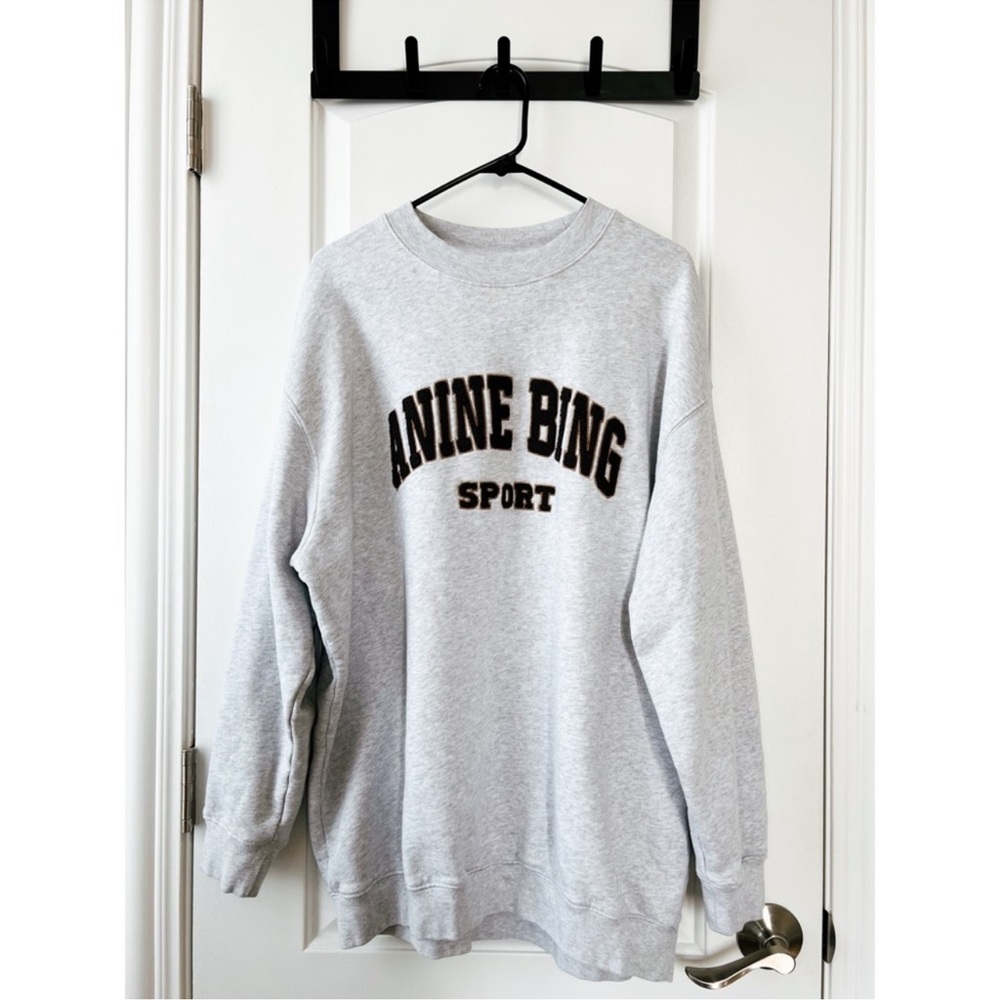 Anine Bing Sport Light Gray Sweatshirt